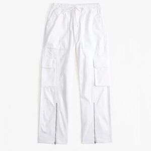 Abercrombie & Fitch high rise baggy cargo pants tapered leg sz XS short
